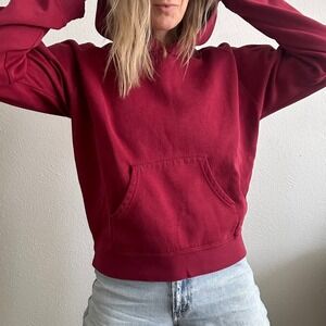 Vintage Jansport Faded Red Pullover Hoodie | Small